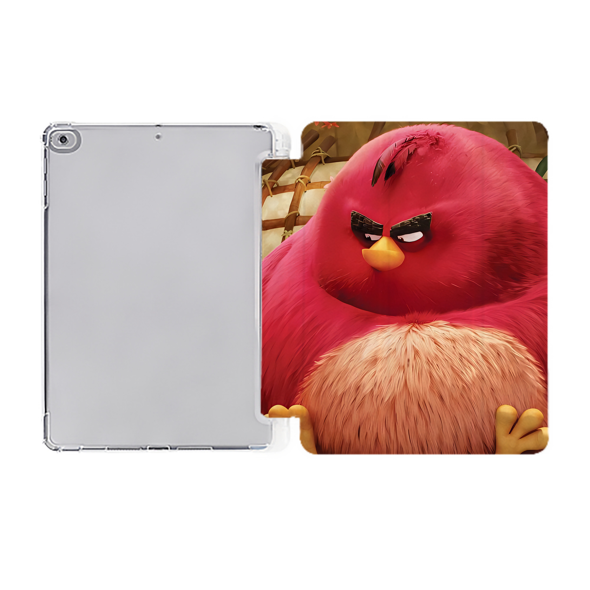 （画像用） Angry Birds アングリーバード IPad ケース ペン収納付き 三つ折りスタンド PUレザー×シリコン 対応機種9.5/10.5/10.9インチ